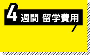 4週間の留学費用ボード